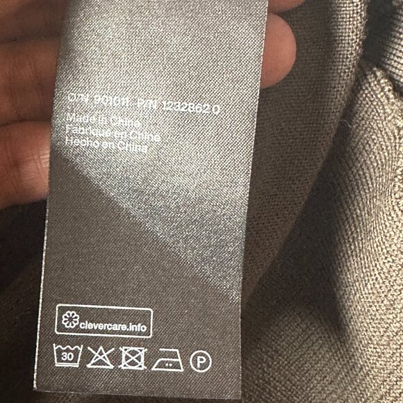 COS V-NECK MERINO WOOL SWEATER in dark khaki ~ size XS, pre-owned! - Picture 7 of 9